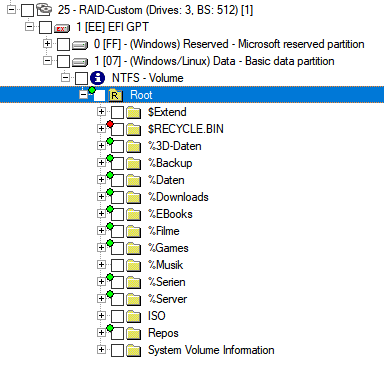 HP SmartArray Datenrekonstruktion